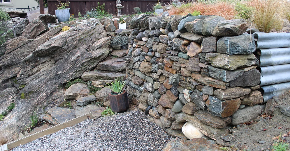 Dry Stone wall with steps