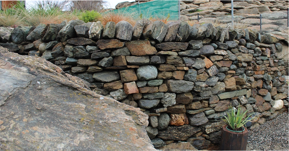 Dry Stone wall with steps