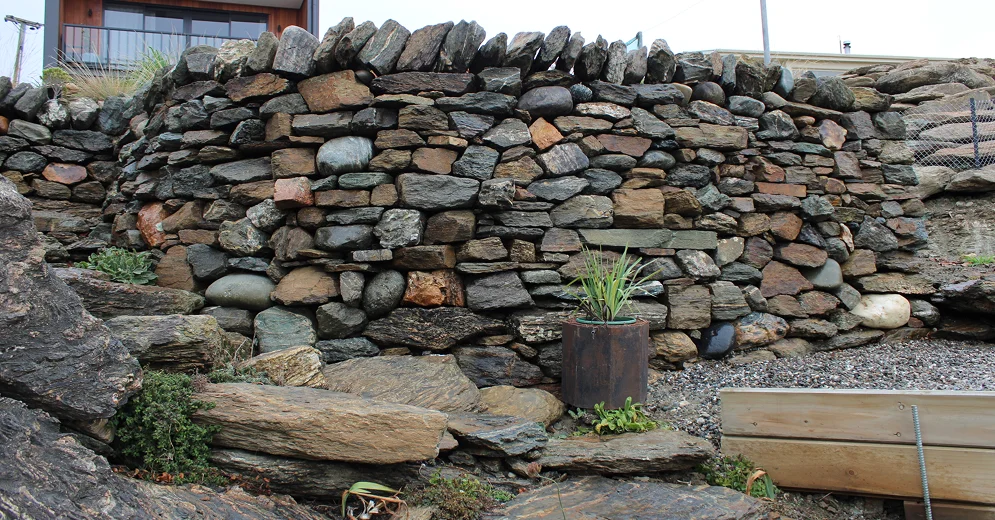 Dry Stone wall with steps