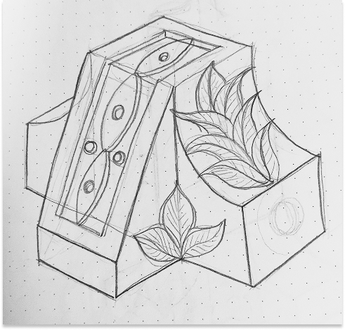 Leaf planter box design