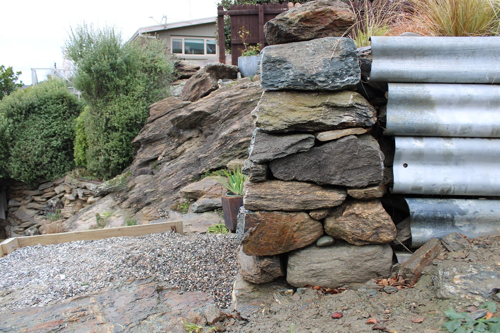 Dry Stone wall with steps